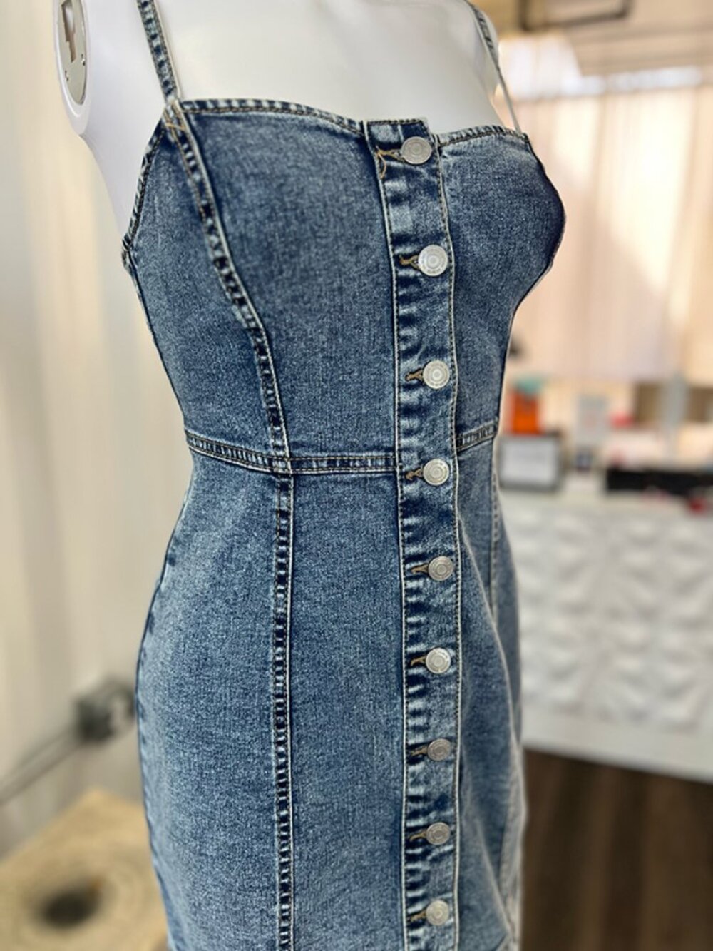 RSQ Womens Button Front Denim Dress NWT